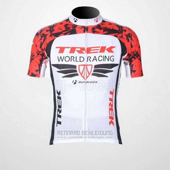 2011 Fahrradbekleidung Trek Rot und Wei Trikot Kurzarm und Tragerhose